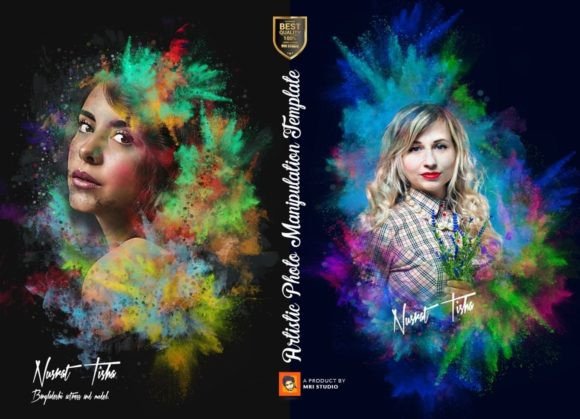 Artistic Photo Manipulation Template: Smart Object Editing