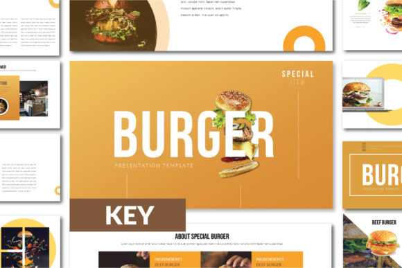 Burger Keynote Template: Modern & Minimal Design