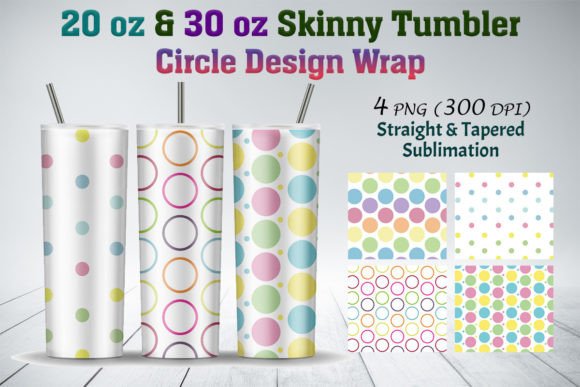 Circle Skinny Tumbler Wrap for 20 Oz & 30 Oz