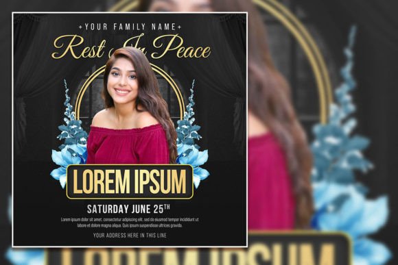 Funeral Day Square Flyer Template: A Thoughtful Design Solution