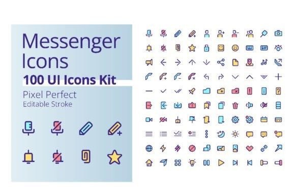 Messenger Application UI Icons Kit: Modern Communication Design