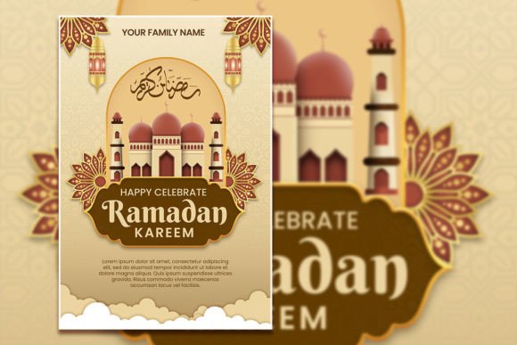 Modern Ramadan Kareem Flyer: Editable PSD Template for Celebrations