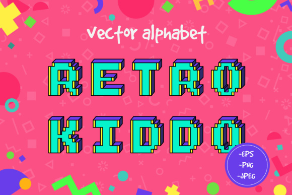 Retro Kiddo Vector Alphabet: A Nostalgic Design Kit