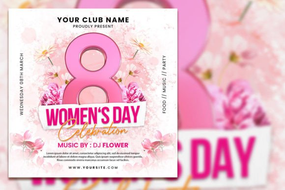 Stunning International Women's Day Square Flyer Template